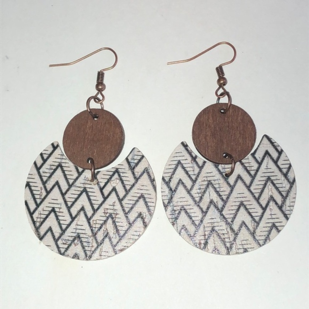 Geometric Patterned Retro Boho Earrings